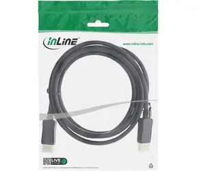 InLine DisplayPort kabel 8K UHD-2 černá / Propojovací kabel / DisplayPort (M) - DisplayPort (M) / 1 m
