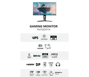 27" Thomson M27QG5Y14 / Monitor / IPS / QHD / 180Hz / 1ms / HDMI + DP + USB