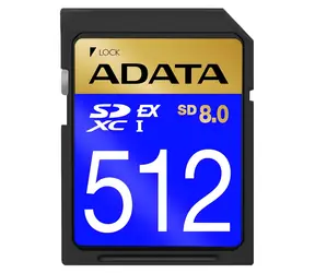 ADATA Premier Extreme SDXC 512 GB / Paměťová karta / SD Express PCIe Gen3 / R: 1600MB/s / W: 1200MB/s / V30 / U3