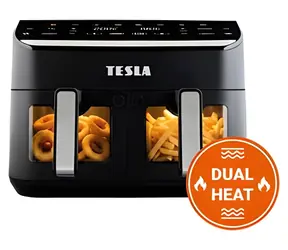 TESLA AirCook DualHeat QD464 XXL / Horkovzdušná fritéza / digitální ovládání / DualHeat technologie