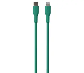 Puro Soft zelená / Datový kabel USB-C - Lightning / MFi / 12W / 1,5m