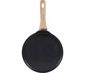Lamart Natur LT1289 černá/hnědá / Pánev na palačinky / 25 cm / hliník / nepřilnavý povrch