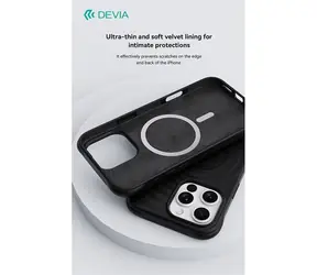 Devia Ripple Magnetic černá / Kryt pro Apple iPhone 16 Pro Max / TPU / Ochrana proti nárazu