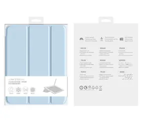 Comma Joy Series světle modrá / Pouzdro pro Apple iPad Pro 11" (M4/M5) / Se slotem na Apple Pencil