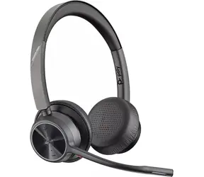 Poly Voyager 4320 UC černá / Bezdrátová náhlavní souprava / mikrofon / dvě sluchátka / Bluetooth 5.1