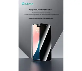 Devia Van Series Privacy černá / Ochranné sklo / Privacy filtr / Apple iPhone 16 / iPhone 15