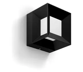 Philips 16480/30/P0 Parterre černá / Venkovní nástěnné LED svítidlo / 1x8W / 800lm / 2700K / IP44