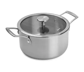 Remoska Proxima 20110 stříbrná / Hrnec s pokličkou / 20 cm / 3 l / Trimetal / Indukce