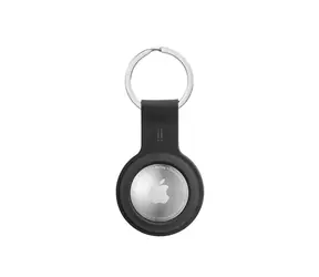 Aiino GiGiTag silikonové pouzdro s klíčenkou pro Apple AirTag černá / Pouzdro / Klíčenka