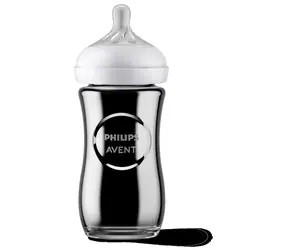 Philips Avent Natural Response SCY933/01 průhledná / Dětská lahvička / sklo / 240 ml / 1m+