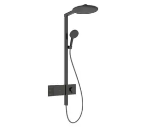 Hansgrohe Raindance Alive S kartáčovaný černý chrom / Sprchový set s termostatem / průměr 300 mm / 3 proudy
