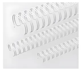 Eurosupplies Kovové hřbety (3:1") 14,3 mm bílé / Vázací hřbety / pro 101–120 listů 80 g papíru / 50 ks