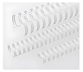 Eurosupplies Kovové hřbety 8mm bílá / pro 36–50 listů - 80 g papíru / 100 ks