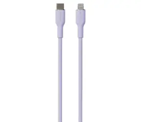 Puro Soft Lavender / Datový kabel / USB-C - Lightning MFi / 12 W / 1,5 m