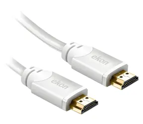Ekon HDMI kabel v2.1 pozlacený bílý