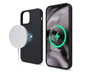 Elago silikonový kryt s MagSafe pro iPhone 12 a 12 Pro černá / Kryt / MagSafe