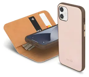 Moshi Overture Luna Pink / Pouzdro / Odnímatelná magnetická peněženka / Apple iPhone 12 mini