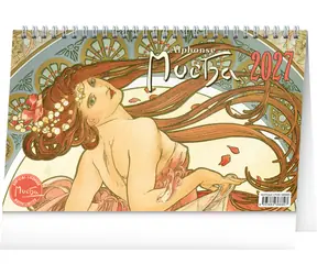 NOTIQUE Stolní kalendář Alfons Mucha 2027 / Stolní kalendář / 23,1 x 14,5 cm