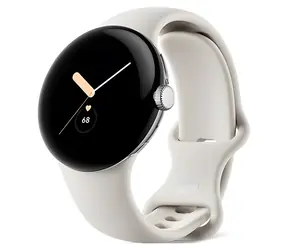 Google Pixel Watch LTE 41mm stříbrná, řemínek Chalk / Chytré hodinky / Sportovní řemínek / LTE