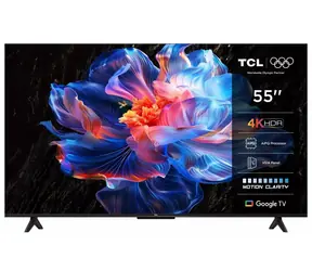 55" TCL 55P69K černá / Televize / 4K UHD / LED / Google TV / Wi-Fi / 3x HDMI / 20W repro
