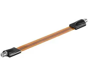 Goobay plochý hnědá / Okenní průchodka pro satelitní kabel / 180 mm