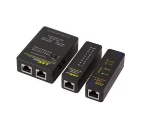 LogiLink WZ0015P černá / Tester síťových kabelů / RJ45 / RJ11 / BNC / PoE-Finder
