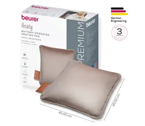 Beurer HK 77 Heaty Obsidian Blue / Vyhřívací podložka / bezdrátová / sametový potah / 3 teploty