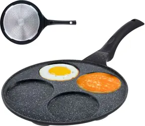Orion Pánev na volská oka 27 cm / Pánev / 4 sekce / O 27 cm / PFLUON GRANIT