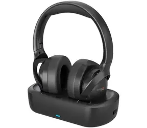 Technaxx TX-350 černá / Bezdrátová sluchátka k TV / Bluetooth 5.4 / mikrofon / dosah 10 m / 30 h