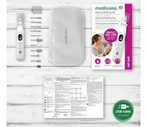 Medisana MP 940 / Přístroj na manikúru a pedikúru / 10 nástavců / LCD displej / 1500 mAh