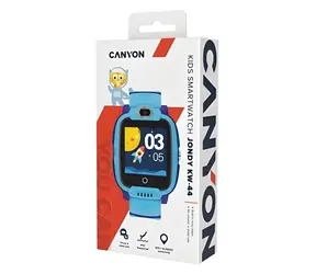 CANYON Jondy KW-44 modrá / Dětské chytré hodinky / 1.44” displej / 4G video hovory / GPS tracking / fotoaparát