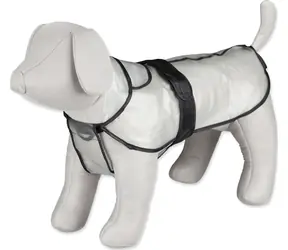 TRIXIE Pláštěnka Tarbes S 38 cm průsvitná / PVC / Pro malé psy / Reflexní tlapka
