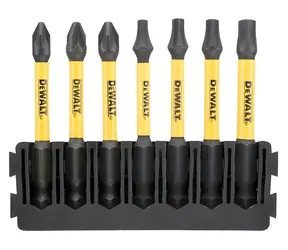 DeWalt sada prodloužených bitů PZ+T 7 ks / Sada bitů / 57 mm / PZ1, PZ2, T15, T20, T25, T30