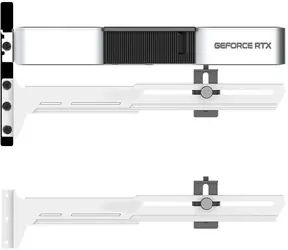1stCool Podpěra GPU bílá / Kovový držák grafické karty / nastavitelná výška / 280 x 52 mm