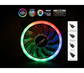 1stCOOL AURA EVO Dual Ring / Ventilátor / 120mm / ARGB / 1200 RPM
