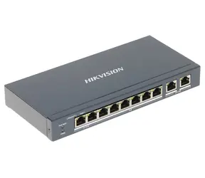 Hikvision DS-3E1310HP-EI / Switch / 8x 100 Mbps RJ-45 PoE / 2x GbE RJ-45 / 110W PoE budget / Extend