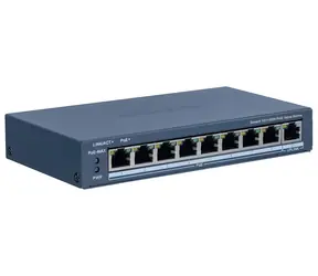 Hikvision DS-3E1309P-EI/M / Switch / 8x 100 Mbps RJ-45 PoE / 1x GbE uplink / 60W PoE budget / Super PoE