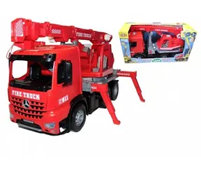 LENA Autojeřáb Mercedes hasiči červená / 2nápravový / 70 cm / TÜV / od 3 let