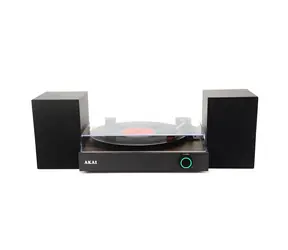 AKAI ATT-200SP dřevo/černá / Gramofon / 33 & 45 & 78 RPM / Bluetooth 5.4 / RCA-out / repro 2x10W