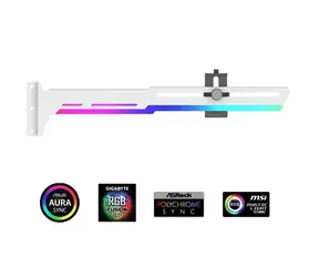 1stCOOL GPU Holder ARGB bílá / Držák grafické karty / ARGB / kovový / 280x52 mm