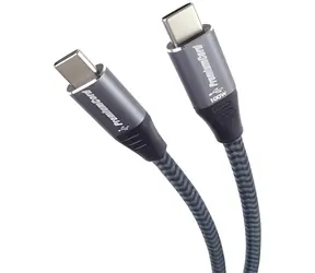 Cable USB-C kabel černý / Kabel / 240 W / 480 Mbps / bavlněný oplet / 1,5 m