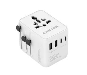 CANYON OnTour 20 bílá / Cestovní adaptér / 70W / EU/UK/US/AUS