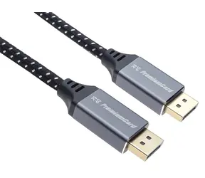 PremiumCord DisplayPort 1.4 přípojný kabel M-M 0,5 m stříbrná / Video kabel / 8K 60Hz / zlacené konektory