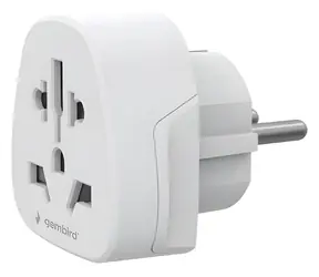 Gembird A-AC-EUMINTF / Cestovní adaptér / do EU zásuvky / 15 A / 3750 W