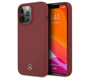 Mercedes Silicone Line Zadní kryt pro Apple iPhone 13 Pro Max červená / Zadní kryt / Silikonový