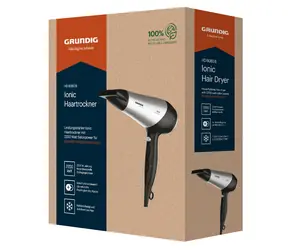Grundig HD 6080 B černá/stříbrná / Fén na vlasy / 2200 W
