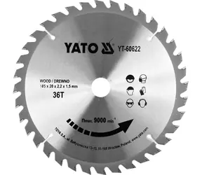 YATO Pilový kotouč na dřevo TCT 185x20 mm / Pilový kotouč na dřevo / Průměr 185x20 mm / Počet zubů 36