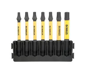 DeWalt sada prodloužených bitů T 7 ks / Sada bitů / 57 mm / T15, T20, T25, T30, T40
