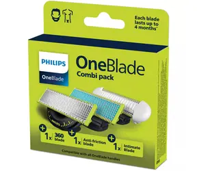 Philips OneBlade QP936/50 / Náhradní břity / 360 / SkinProtect / Anti-Friction / 3 ks