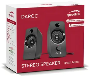 SPEED LINK DAROC černá / Reproduktory / 2.0 / PC